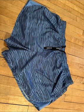 Nike Blue and Black Athletic Shorts with liner